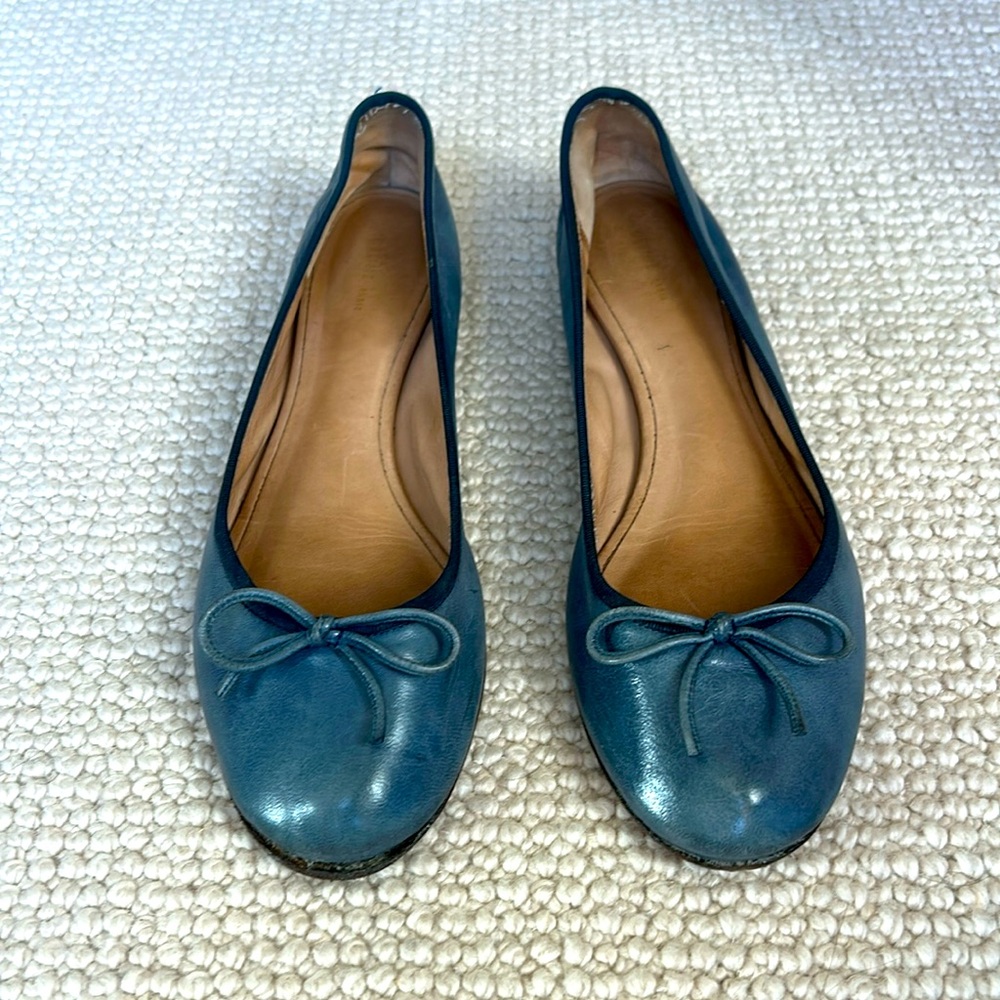 Blue Celine Ballet Flats